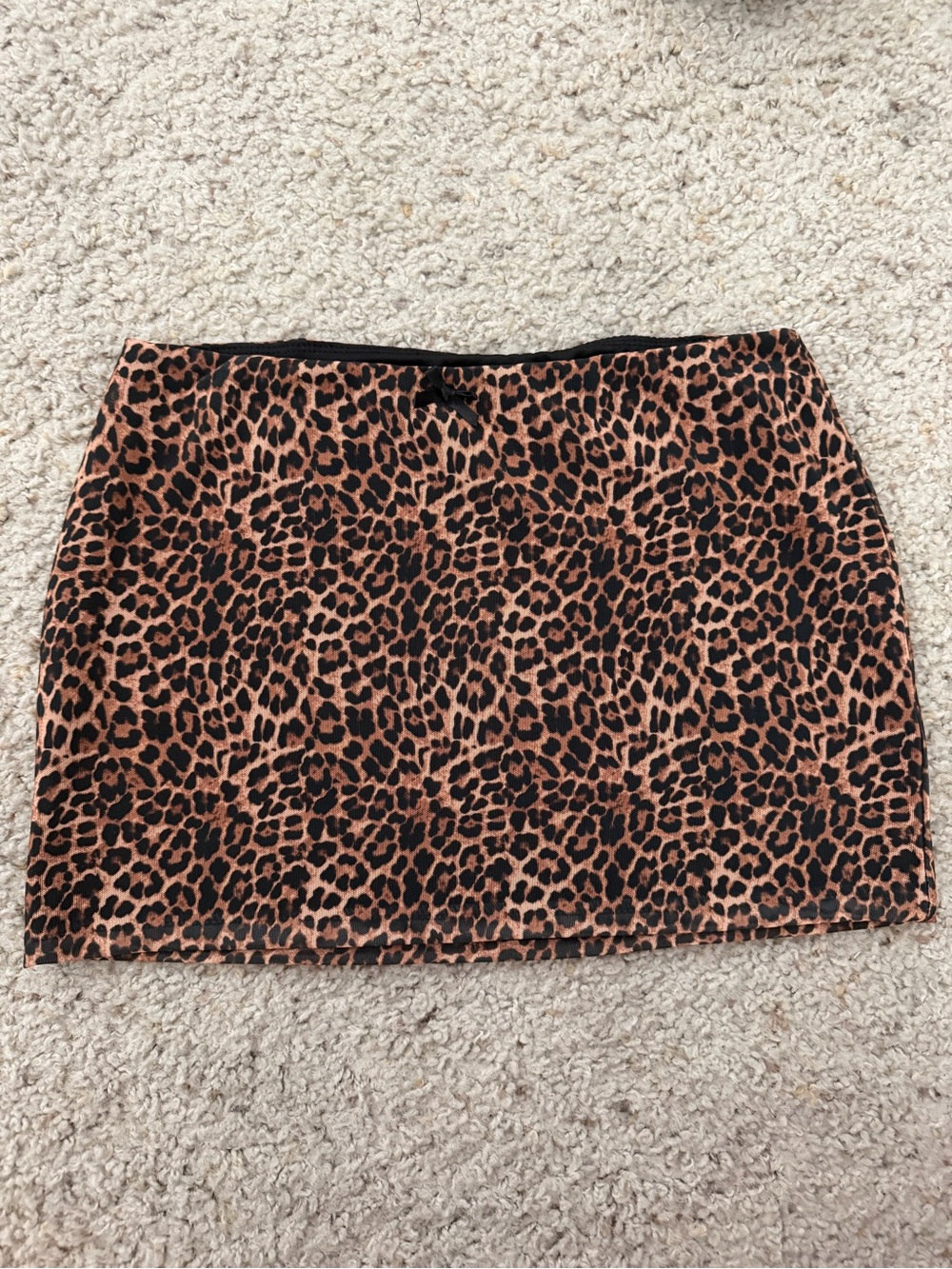 Edikted Leopard-Print Mini Skirt in Brown and Black